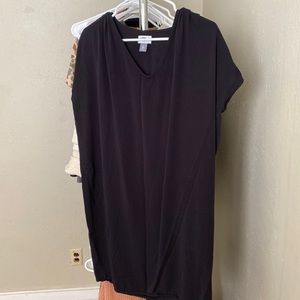 Black Cocoon Dress Short Sleeved